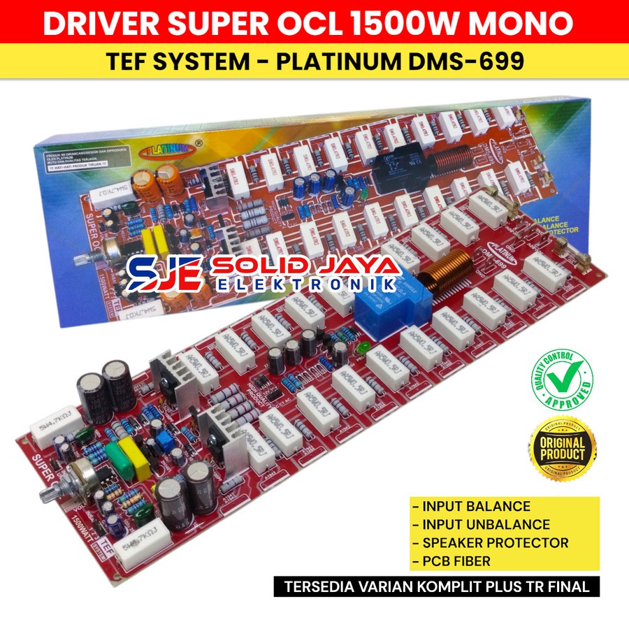 KIT DRIVER POWER SOCL TEF SYSTEM 1500W DMS699 SUPER OCL DMS 699 DMS-699 1500 WATT W PCB FIBER PLUS P
