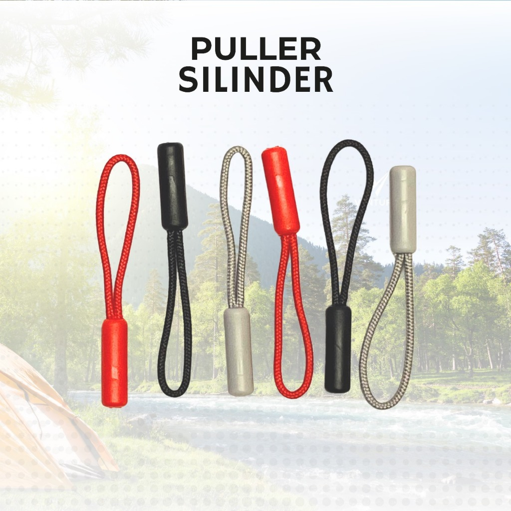 Puller Zipper Resleting Tali Tas Jaket Silinder Polos Outdoor Puller Zipper Resleting Waistbag Sling