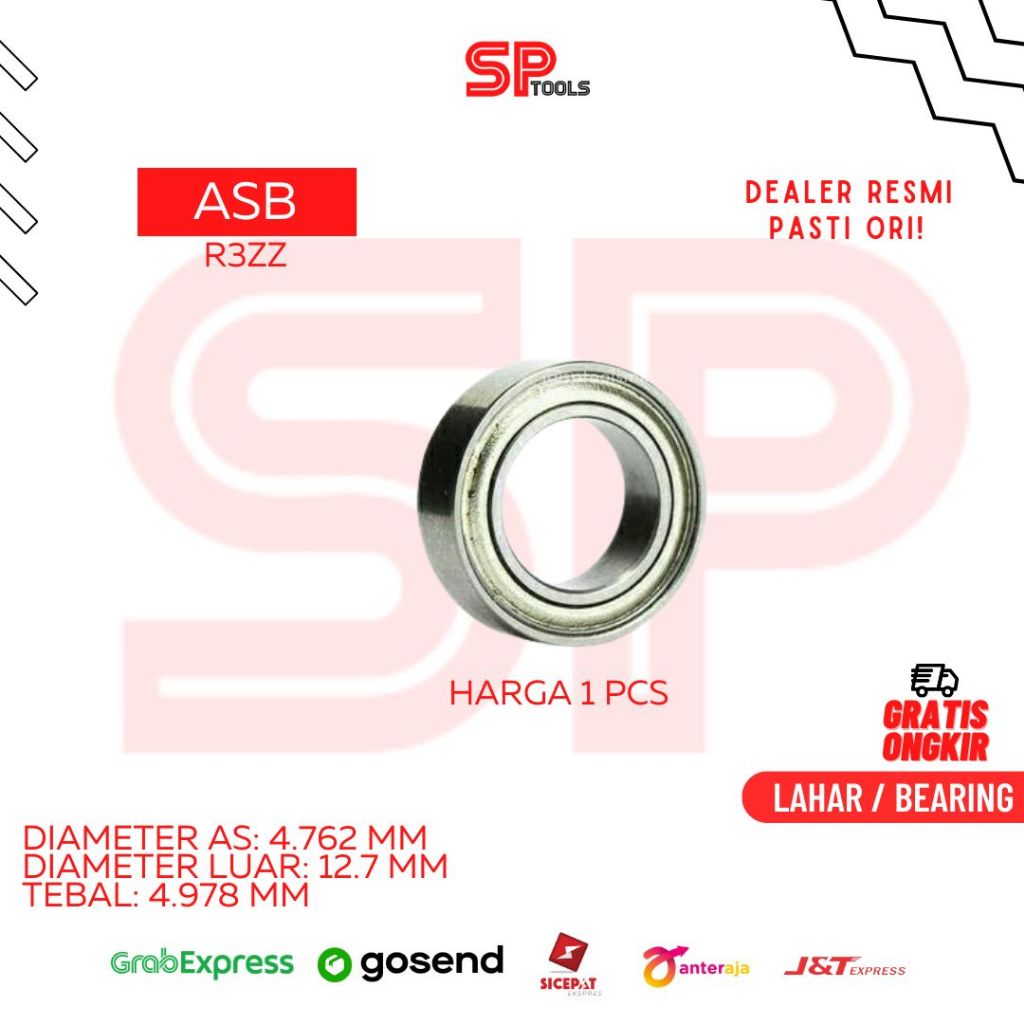LAHAR BEARING UJUNG MATA ROUTER ROTER PROFIL KECIL ASB R3ZZ
