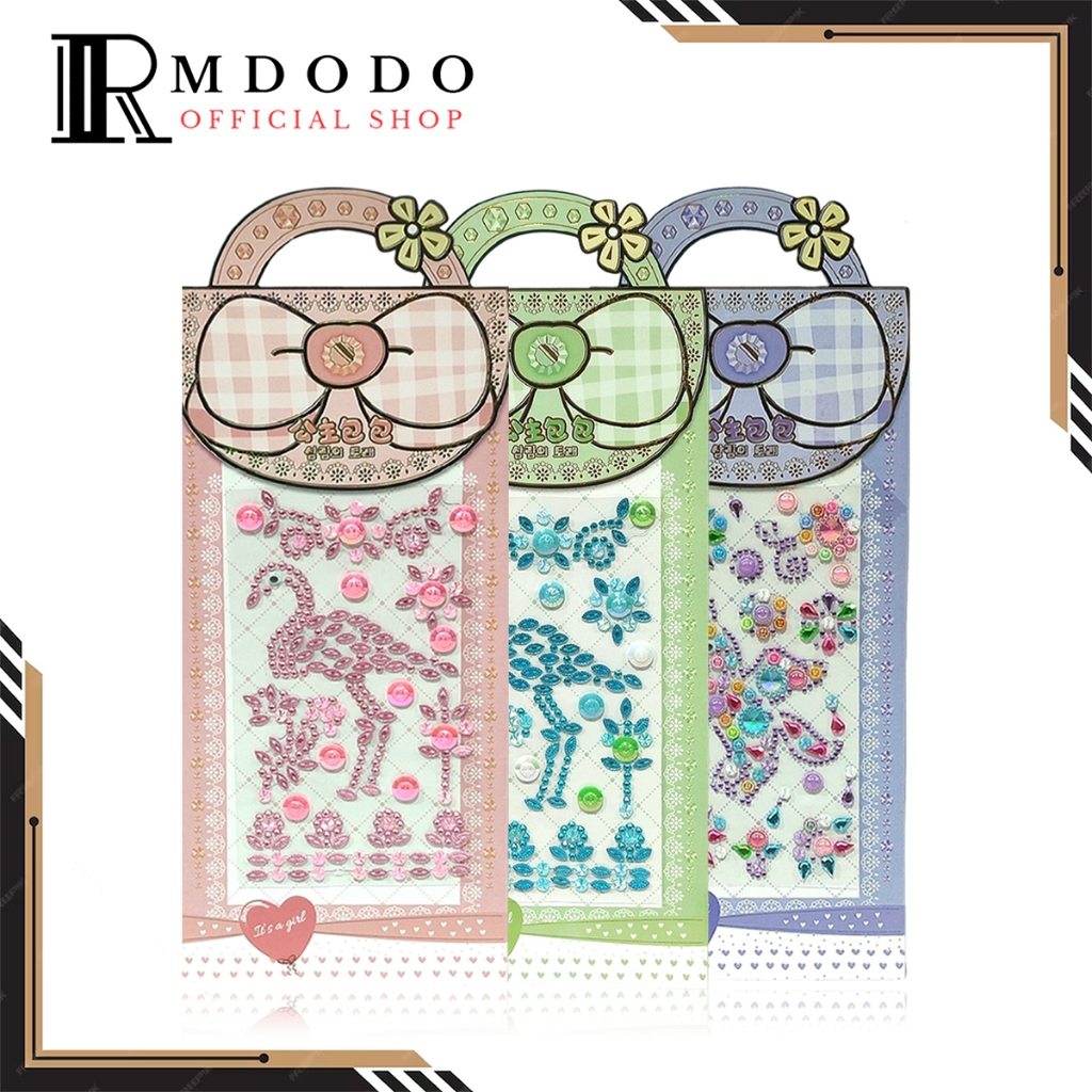 

Rmdodo - Stiker Manik Jewel Diamond 3D [1 lembar] / Sticker Crystal Dekor Timbul DIY HL-029