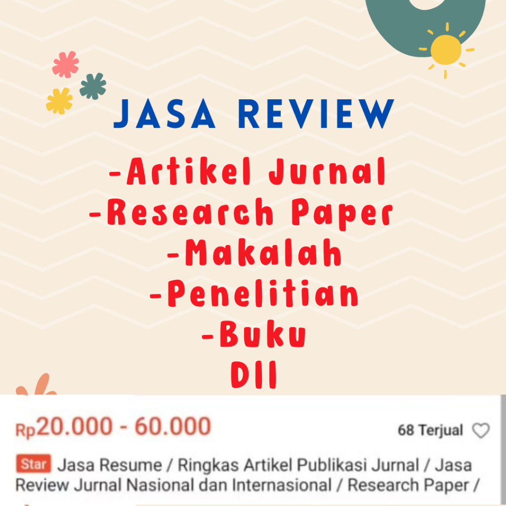 Review Jurnal Nasional dan Internasional / Ringkas Jurnal Artikel Publikasi / Resume Jurnal Research