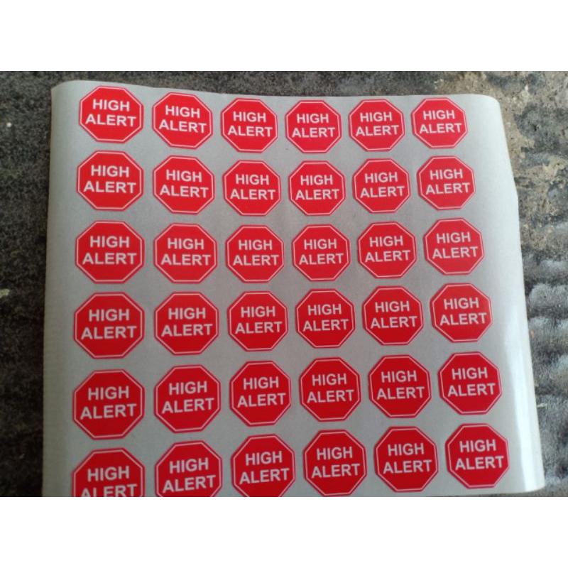 

label high alert segidelapan diameter 1,5 cm ( 13 lembar isi 468 )
