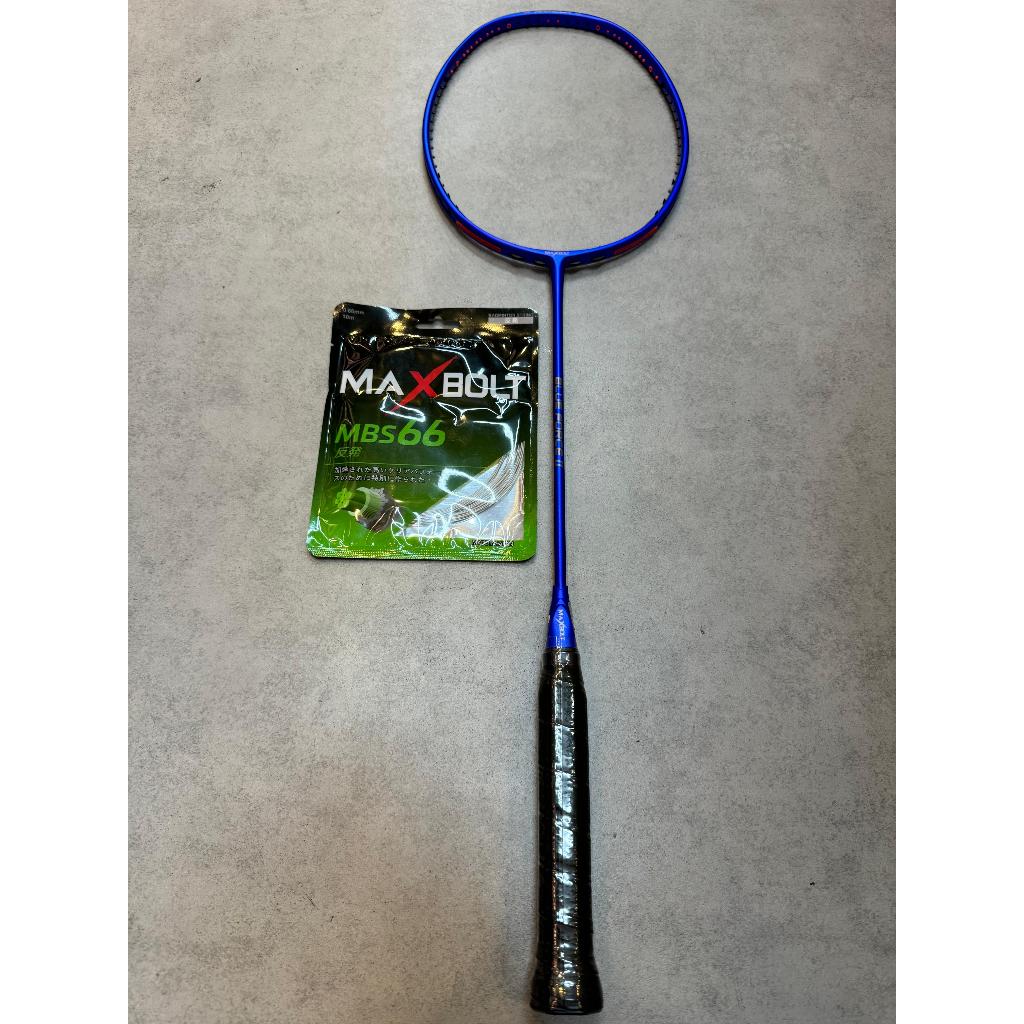 Raket Badminton Maxbolt Blue/Black Force II Free Senar Original