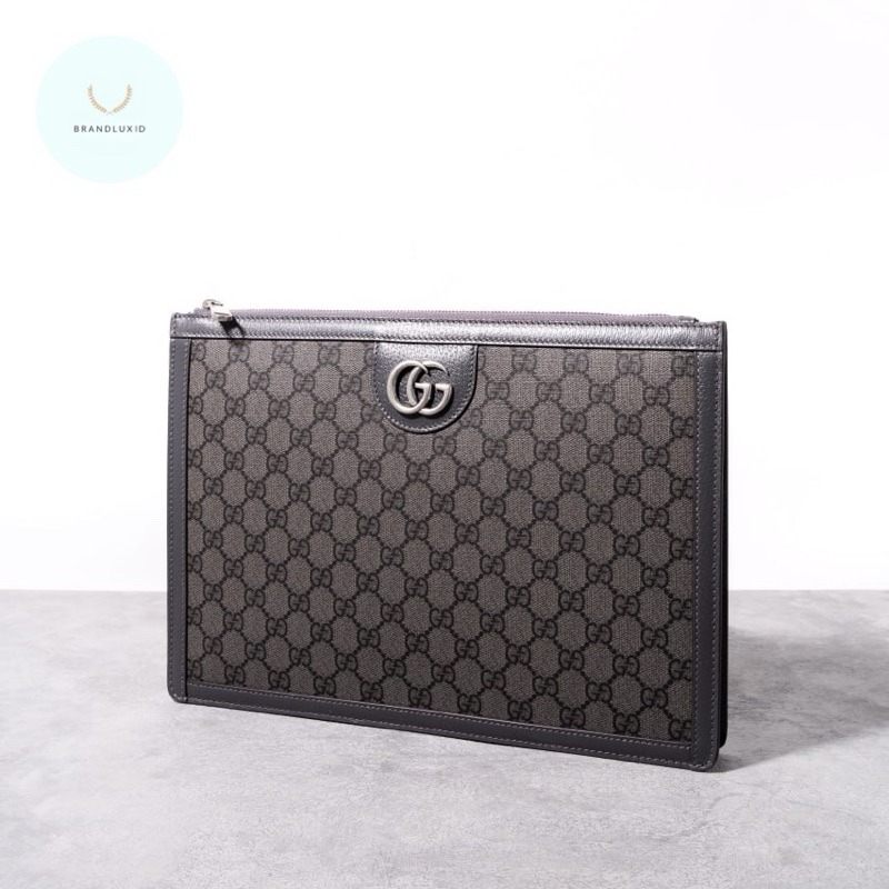 Gucci Ophidia GG supreme pochette Grey Black