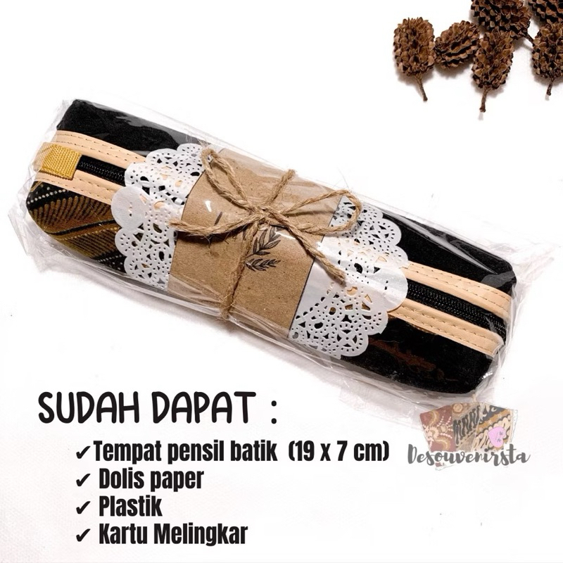 

SOUVENIR TEMPAT PENSIL BATIK UK 19X7 MINIMAL PEMBELIAN 50 PCS