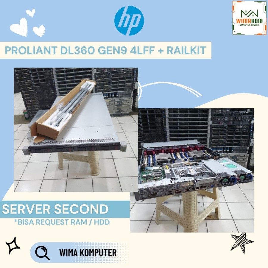 SERVER HP DL360 G9 PLUS RAILKIT DOBEL XEON E5 2673V3