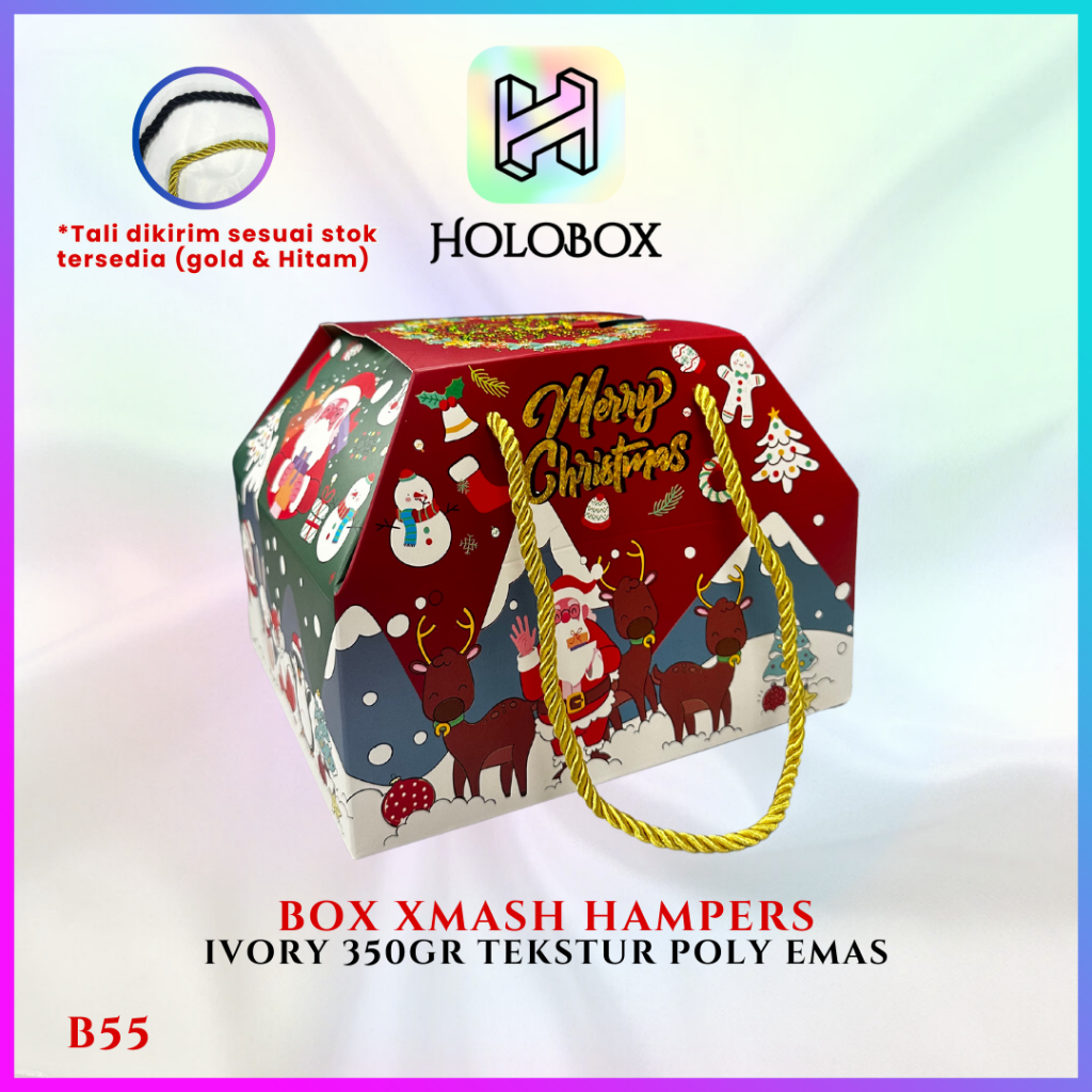 

kotak natal/box natal/dus kue/box packaging/Uk.20.5x17.5x15.5 cm/B55