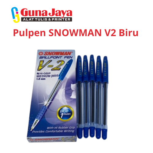 

Pulpen SNOWMAN V2 Biru - Pulpen Snowman Blue