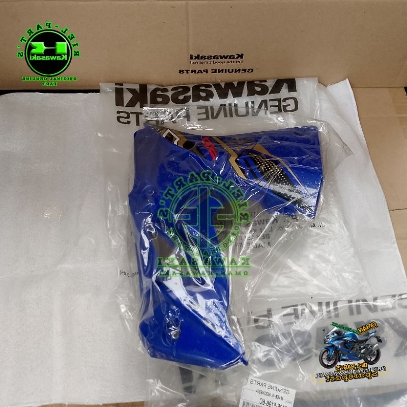 SAYAP KECIL SAMPING TANGKI KANAN KLX 150 BF EXTREME BIRU LIST ORIGINAL KAWASAKI