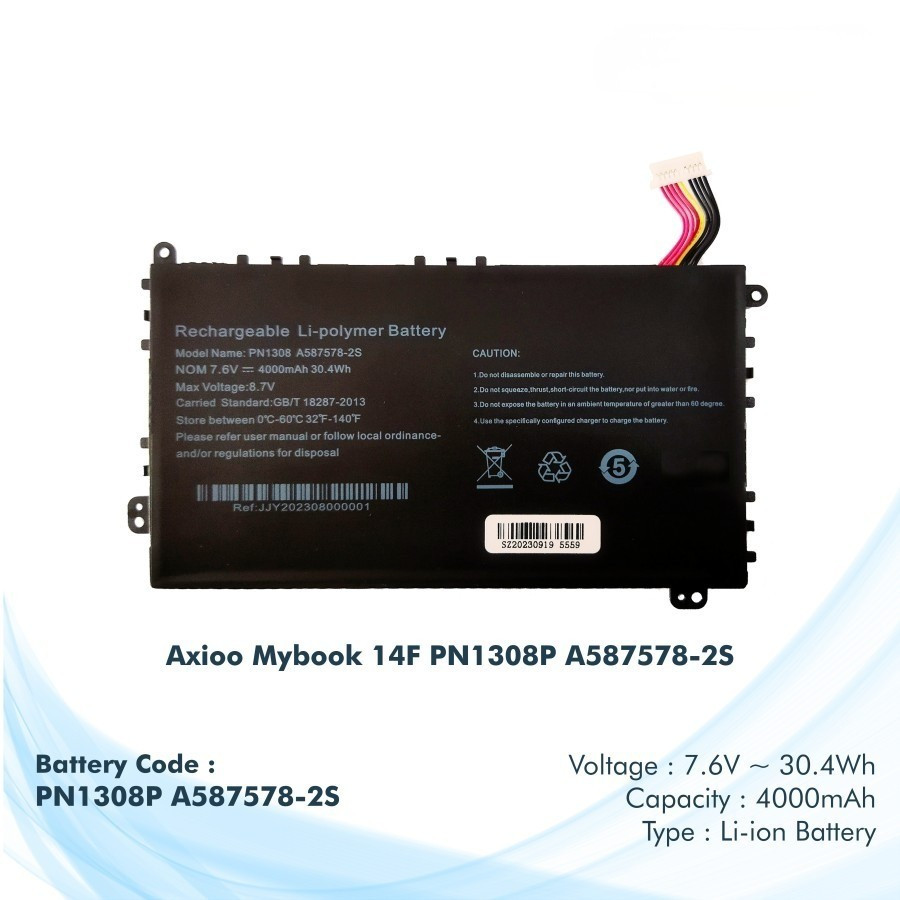 BATERAI AXIOO MYBOOK 14F PN1308P A587578-2S KABEL KANAN