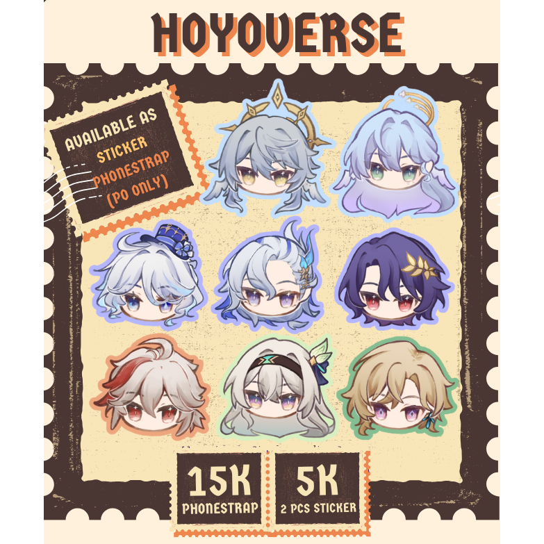 [Phonestrap & Sticker] Genshin Impact dan Honkai Star Rail