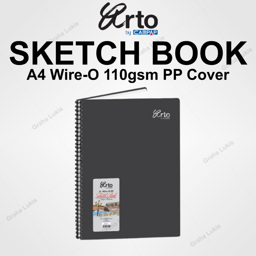 

Arto Sketchbook A4 Wire-O PP Cover Sketch Book