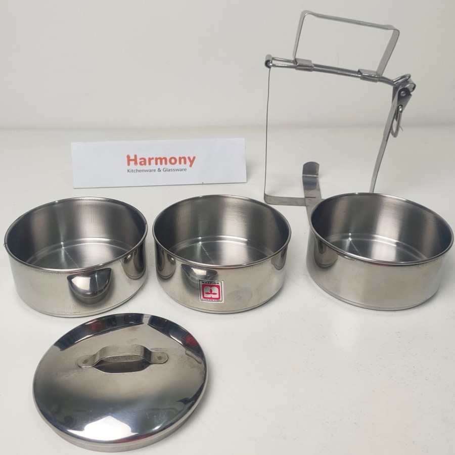 BestPromo Maspion Rantang 10Cm Susun 2 10Cm Susun 3 Stainless Tebal Rantang Bekal Kunci Mini