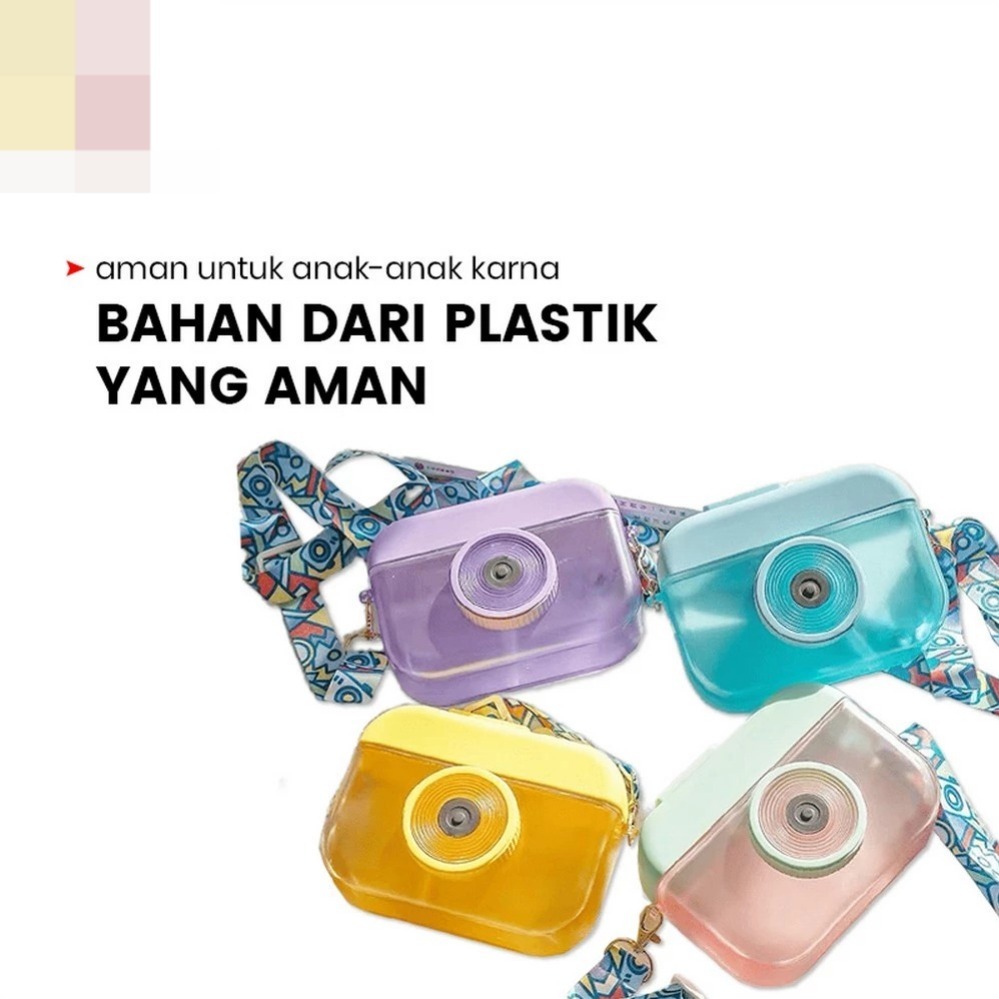 Botol Minum Anak Botol Tumbler Kamera 400ML C710 Camera Bottle Tempat Air Balita Anak TK SD Sekolah 