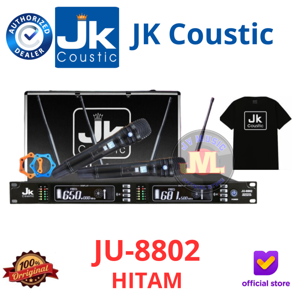 JK Coustic JU8802 Dual Handheld Microphone Wireless JK Coustic JU-8802