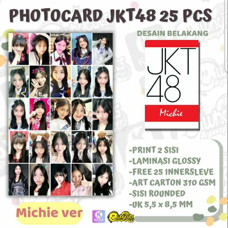 [25pcs] PC PHOTOCARD JKT48 MEMBER MICHIE