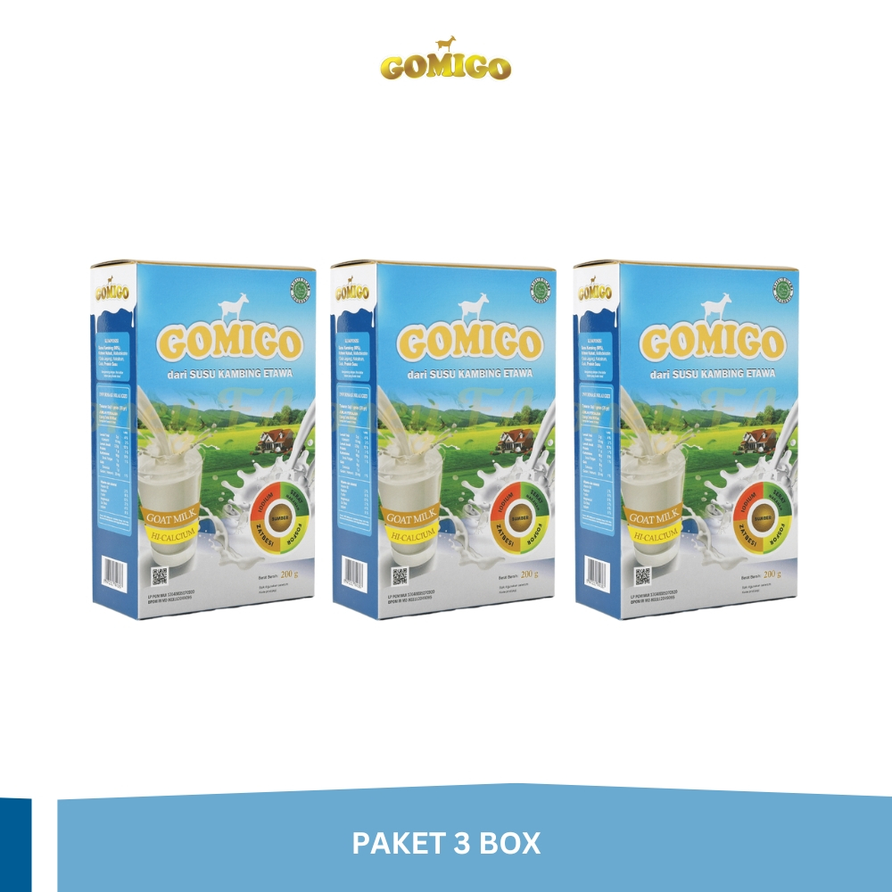 

GOMIGO - Susu Bubuk Etawa 200 GRAM - 3 Box