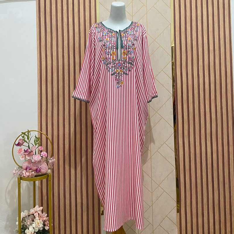 DASTER BORDIR MOTIF SALUR RAYON VISCOSE TANGAN 3/4