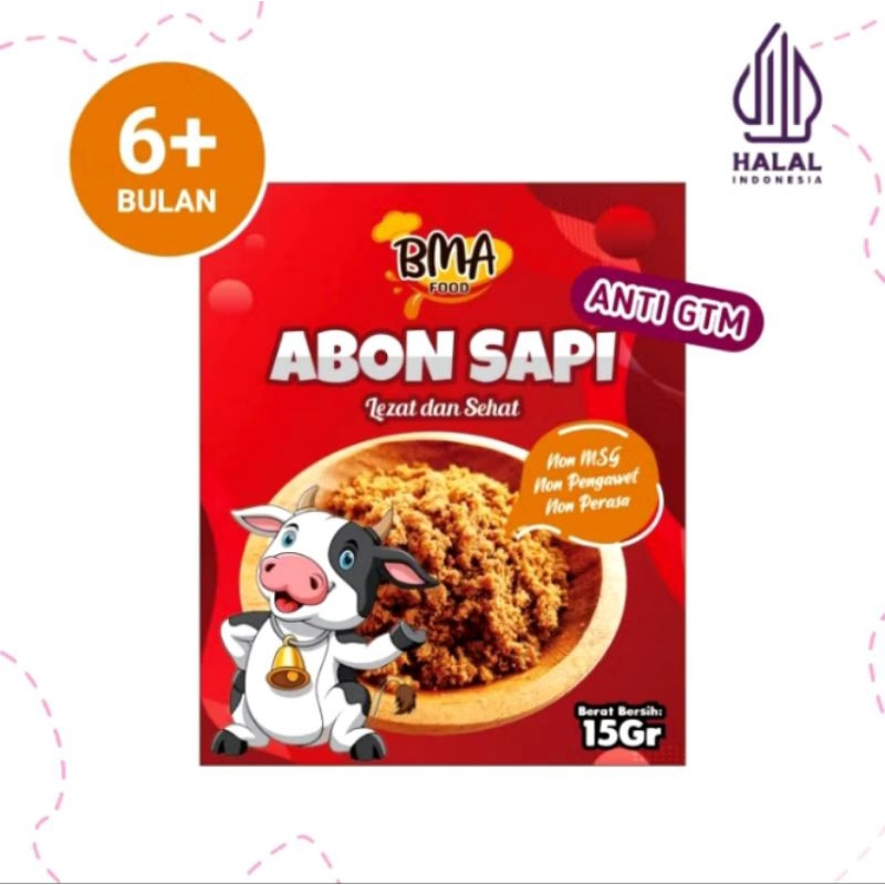 

Abon MPASI Anti GTM NON MSG BB Booster Abon Bayi Abon Sapi 15gr
