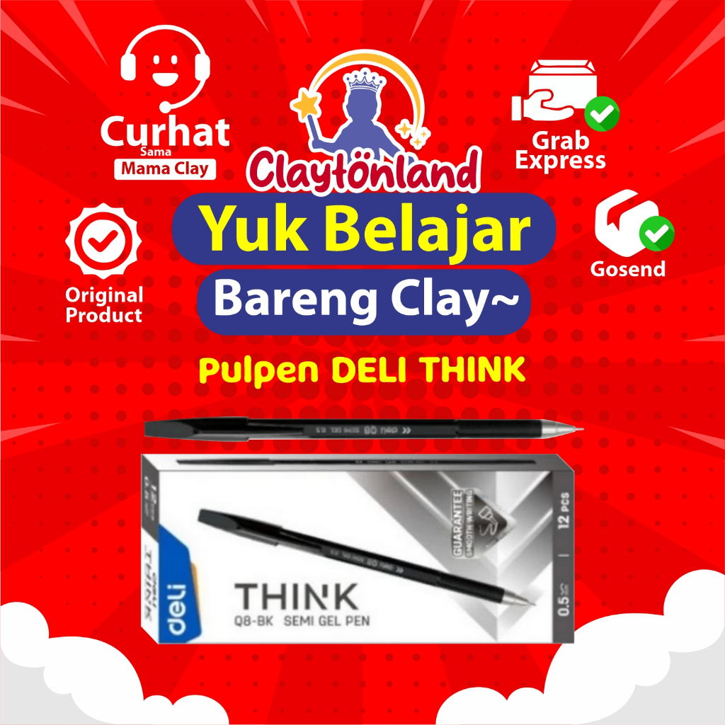

Pulpen DELI THINK Semi Gel Q8 0,5mm