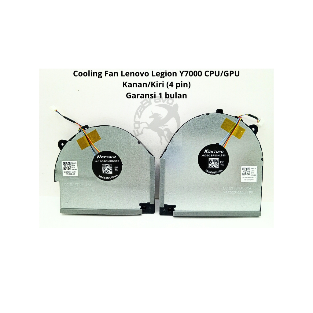 Cooling Fan Laptop Lenovo Legion Y7000 Y540 GTX1660 TI sepasang (kanan/kiri) CPU GPU (4 pin) - Garan
