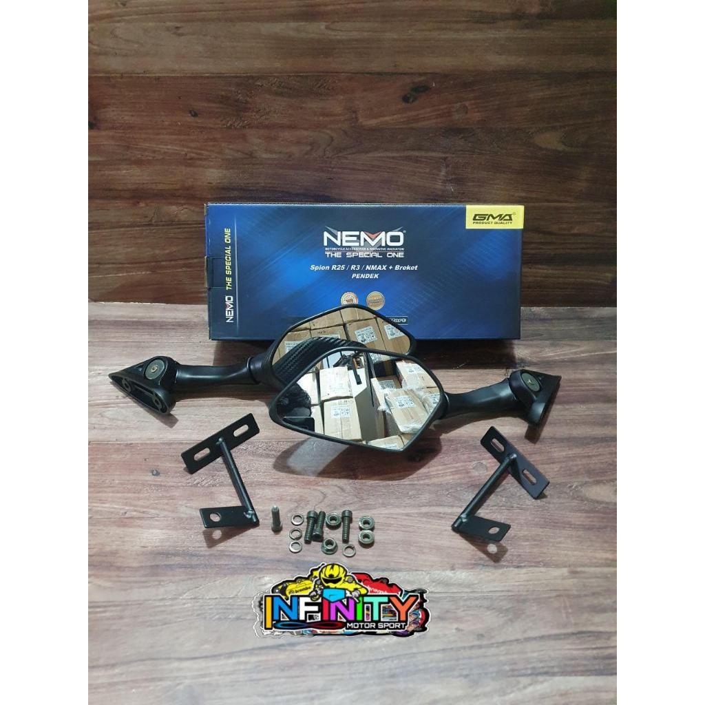 SPION R25 TANGKAI PENDEK MERK NEMO CBR 150R NMAX NINJA PCX 150 GSX 150 R