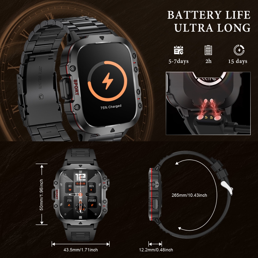 hot sale lige jam tangan pintar olahraga tahan air panggilan bluetooth pria 420mah pemantauan