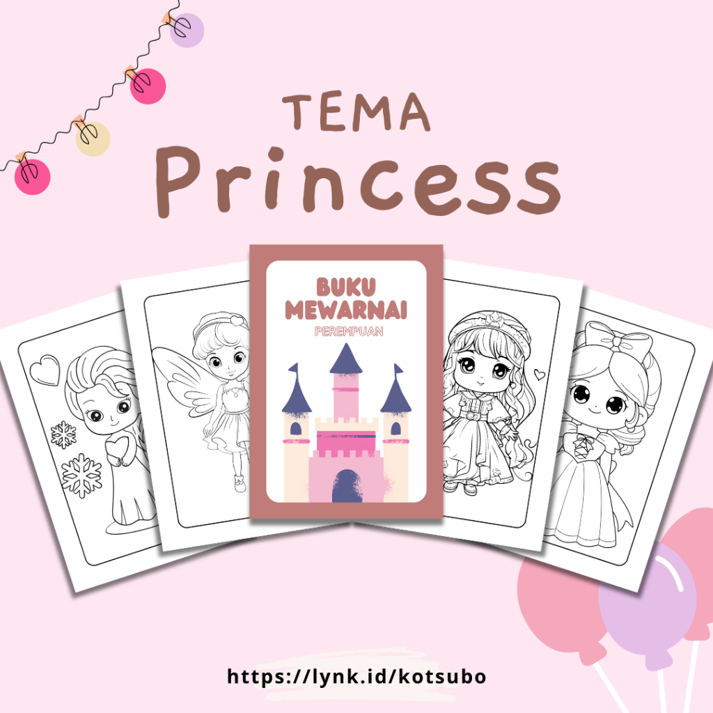 

KERTAS MEWARNAI /COLORING / KERTAS GAMBAR/ PRINCESS LUCU / KERTAS MEWARNAI ANAK PAUD TK SD / A4