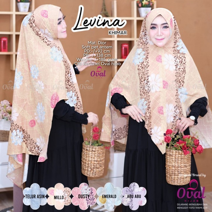 KHIMAR DIOR JUMBO MOTIF LEVINA BY OVAL HIJAB