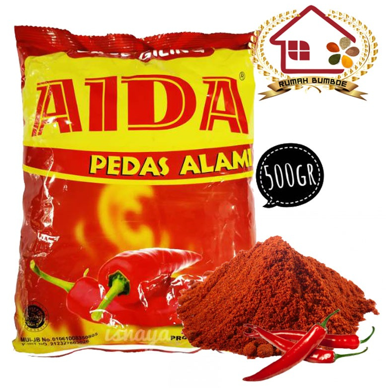 

(500 gr) AIDA Cabai Bubuk Halus Bumbu Tabur Toping Makanan