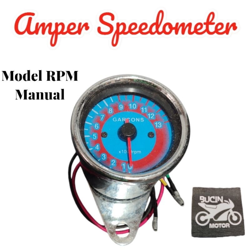 RPM SPEEDOMETER SPEED MOTOR ANALOG AMPER BULAT MANUAL