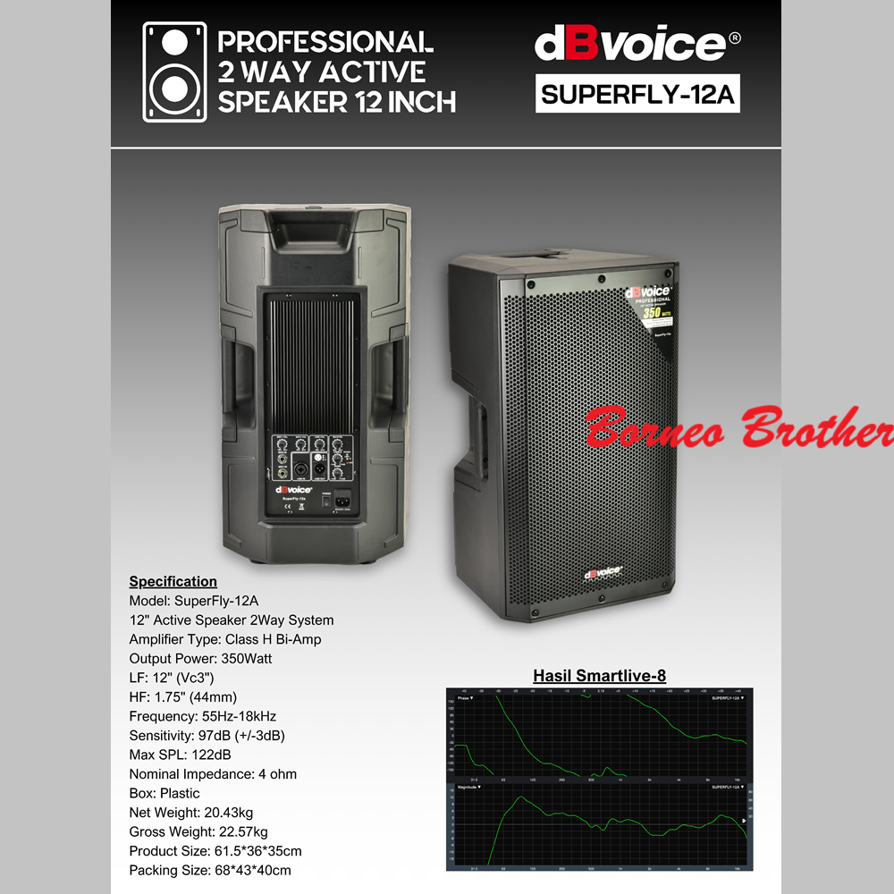 dBvoice SUPERFLY-12A Original Speaker Aktif 12" 350W Class H Bi-Amp