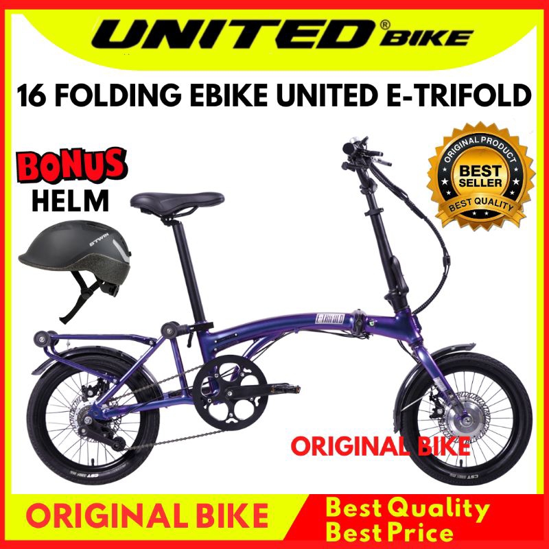 Sepeda 16 Lipat E-BIKE Unitedbike E-TRIFOLD New