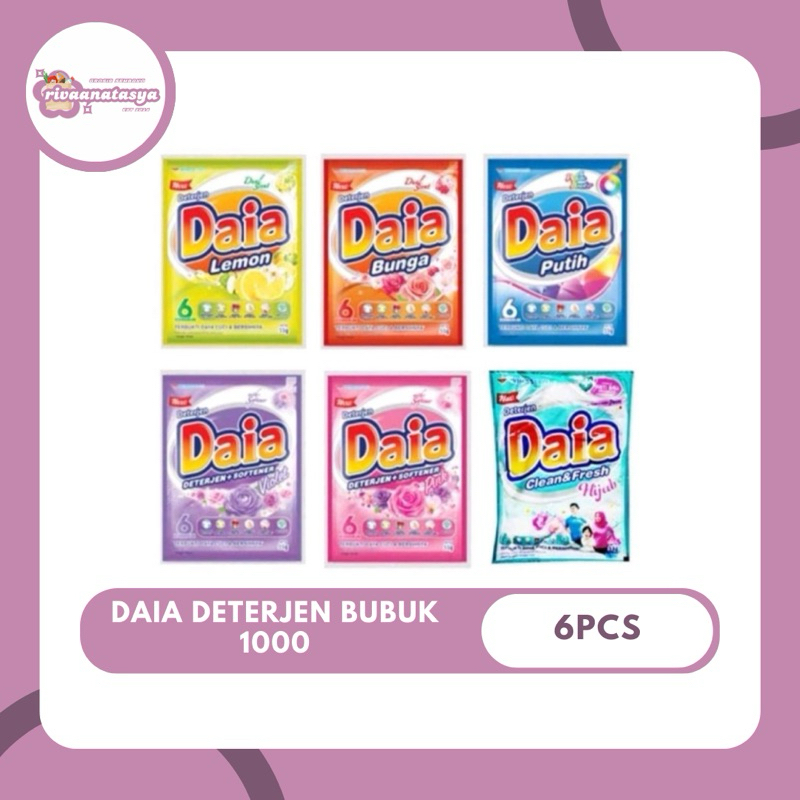 Daia Deterjen Bubuk 53gr - 1 Renceng Isi 6 Pcs / Harga grosir