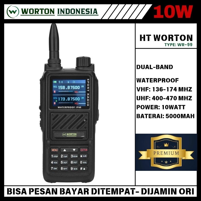 HT WORTON WR-99 DUAL BAND IP68 TAHAN AIR