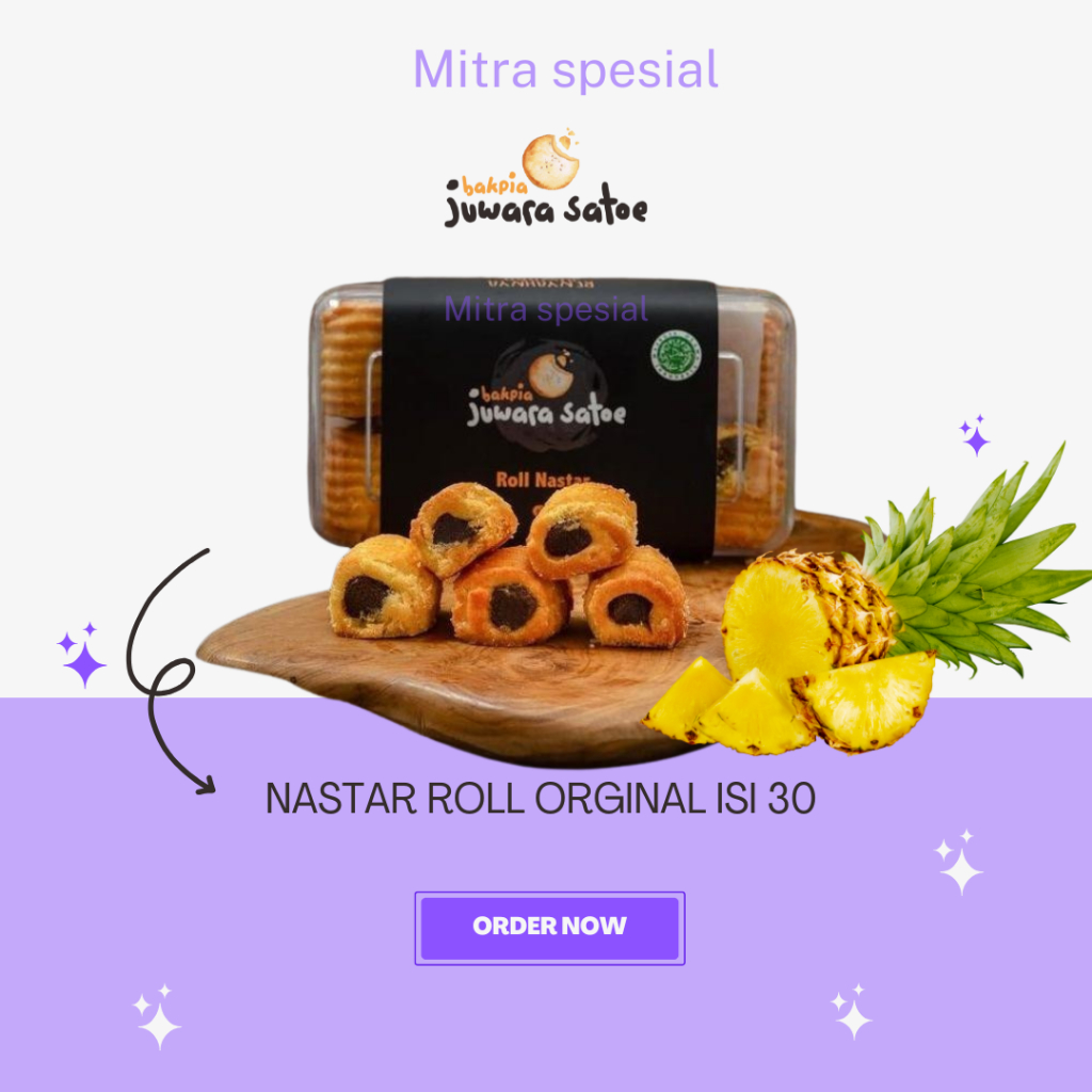 

NASTAR ROLL ISI 30 KHAS JOGJA - JUWARA SATOE NASTAR ORIGINAL/COKLAT