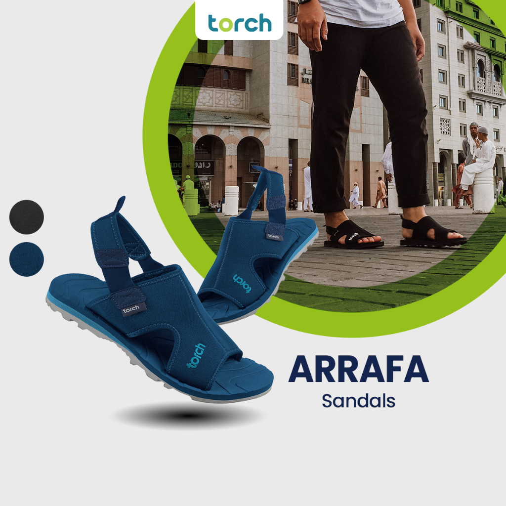 TORCH Sandal Pria Outdoor Arrafa  - Sendal Lebaran  Haji Umroh Umrah Mudik Kasual Anti Slip Pria Wan