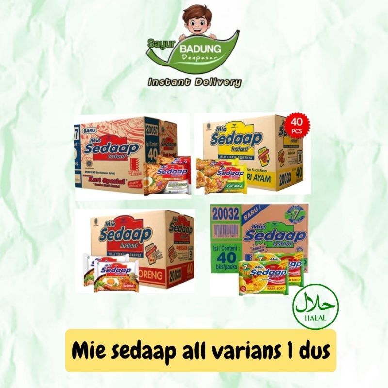 

Mie Sedaap Instant All Variants 40 Pcs (1 dus)