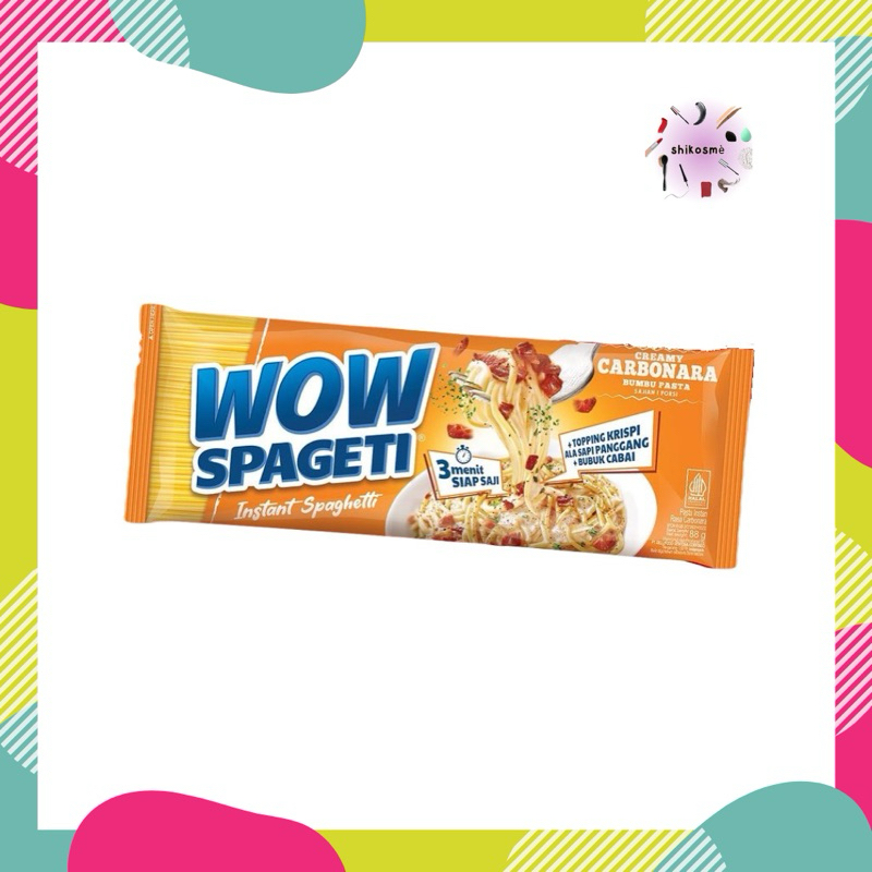 

Wow Spageti Spaghetti Instant Creamy Carbonara 84gr