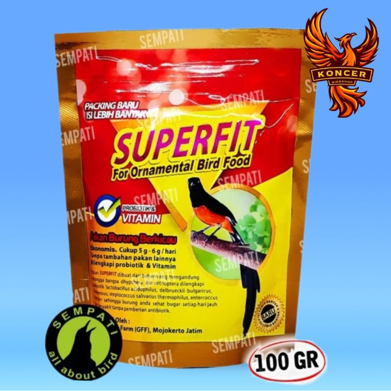 SUPERFIT GOLD PAKAN VOER HIGH PROTEIN UNTUK BURUNG MURAI ANIS CILILIN KACER CIBLEK CENDET DLL
