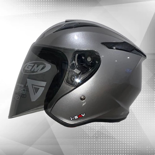 HELM GM KING FIGHTER SOLID HELM MODEL TERBARU GM POLOS