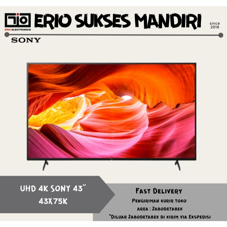 SONY 43X75K 4K UHD HDR Smart Android TV 43 Inch KD-43X75K