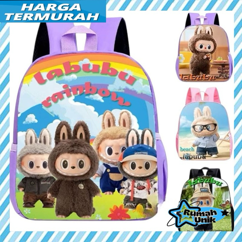 Tas Ransel Anak TK - PAUD MOTIF LABUBU RUMAH_UNIK