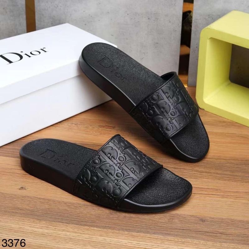 SANDAL SLOP PRIA DIOR HITAM MIRROR 57