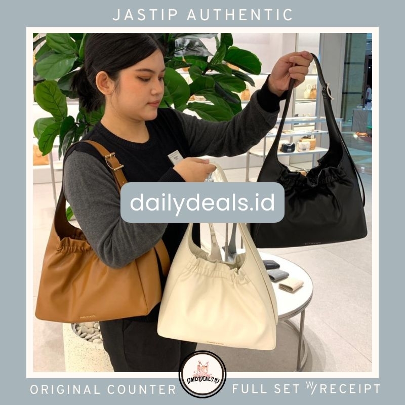 #2-20782465 Brigette Ruched - Jast[p] CK ORIGINAL COUNTER SHOULDER BAG TAS TOTE STORE AUTHENTIC ASLI