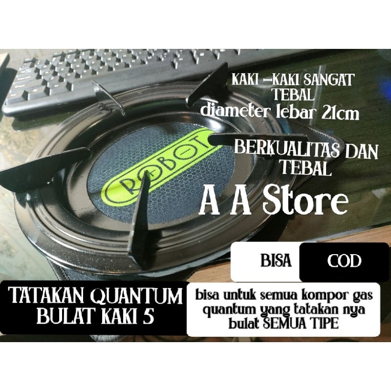 TUNGKU TATAKAN KOMPOR QUANTUM BULAT TEBAL ANTI KARAT / KOMPOR GAS 2 TUNGKU