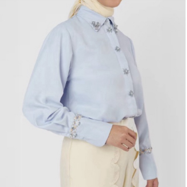 RARE EFRA TOP ASH BLUE UK.S ORI JENNA AND KAIA - TAG NEW