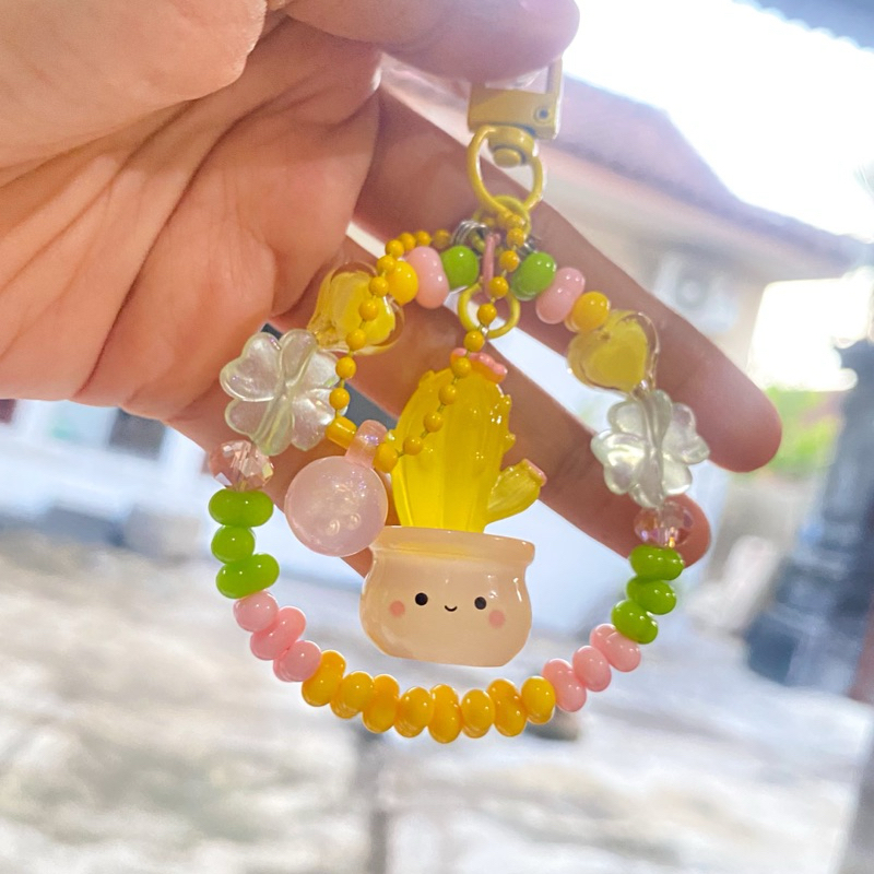 LUXURY Bag Charm Cactus GID / Gantungan Tas Luxury Kaktus Nyala dalam Gelap