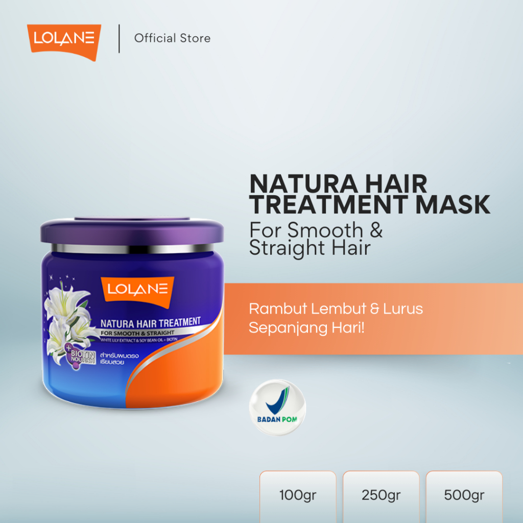 Lolane Natura Hair Treatment for Smooth & Straight | Masker Rambut untuk Rambut Lurus / Smoothing