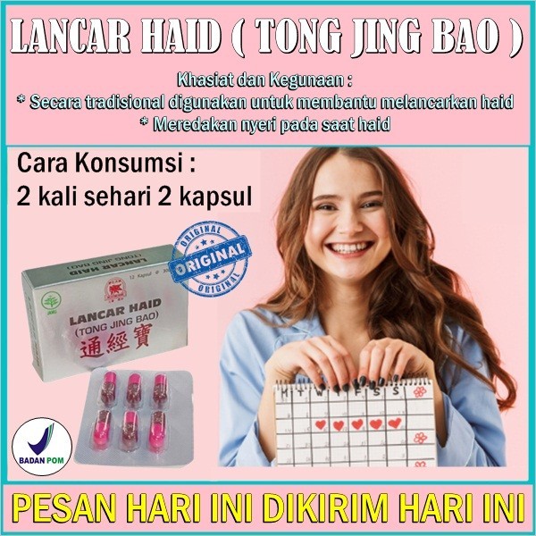 Herbal Cina obat haid pelancar menstruasi lancar meredakan nyeri haid tong jing bao ORIGINAL bpom